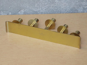 I Like Mike's Mid-Century Modern Accessories Ystad Metall Solid Brass 5 Candle Centerpiece Candelabra