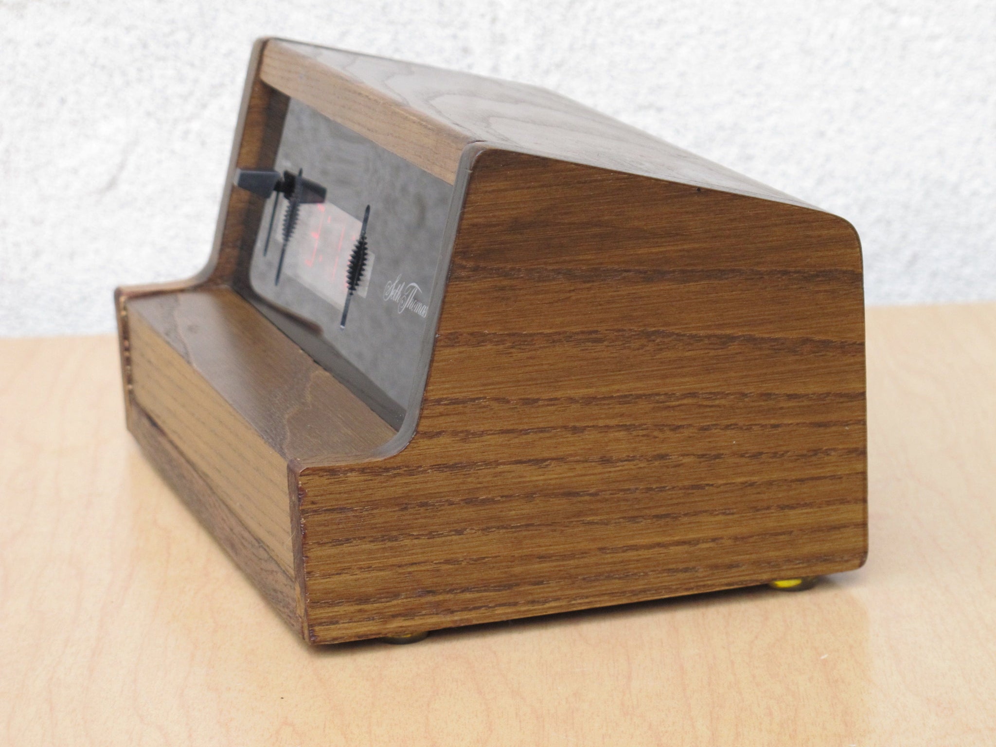 Seth Thomas Wooden Light Up Digital Alarm Clock Circa 1970 I