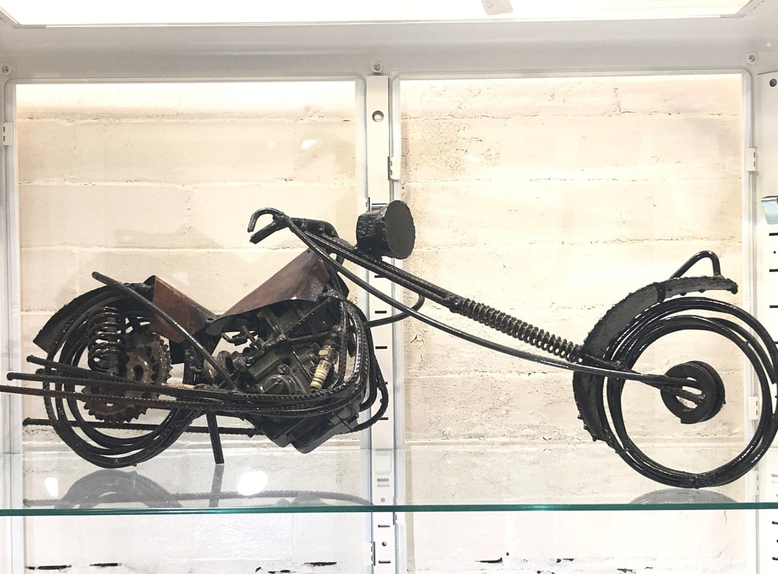 I Like Mike's Mid Century Modern Artisan Metal Welded Custom Chopper Table Sculpture