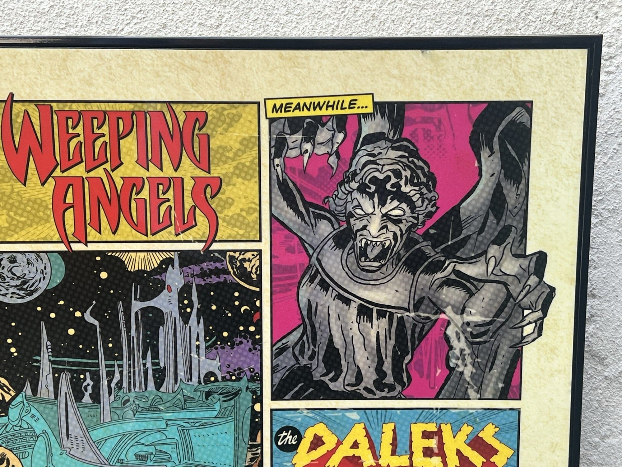 I Like Mike's Mid Century Modern Artwork Framed 1990s Doctor Who Comic Book Poster by Culturenik