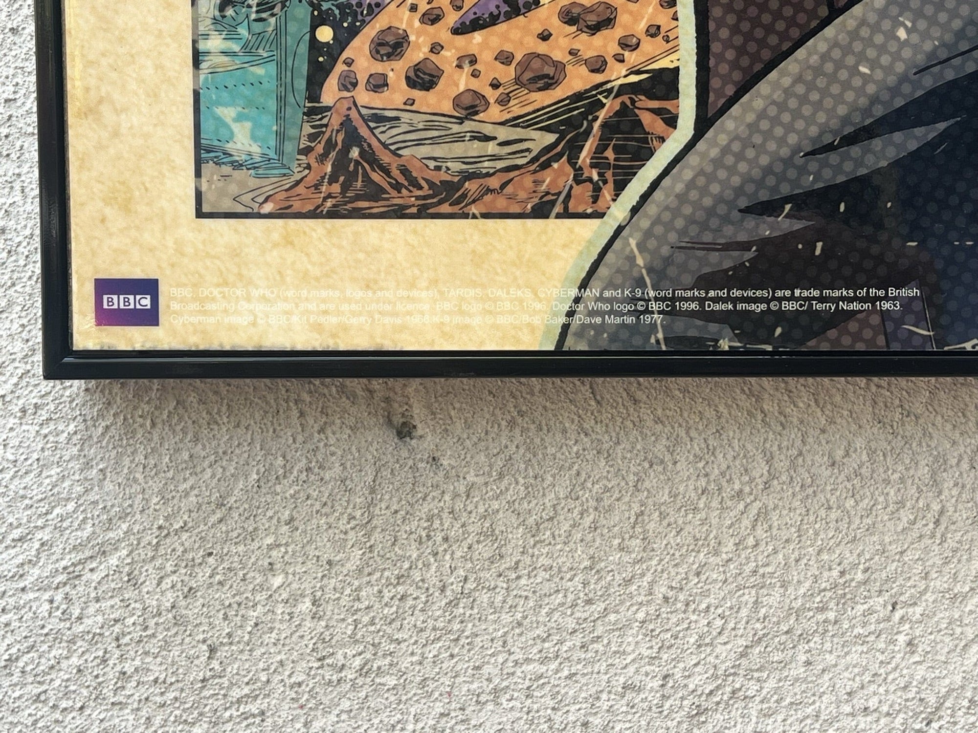 I Like Mike's Mid Century Modern Artwork Framed 1990s Doctor Who Comic Book Poster by Culturenik