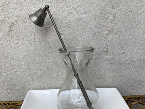 I Like Mike's Mid Century Modern Candle Snuffers Metal Silver Plated Candle Snuffer 10" Reach