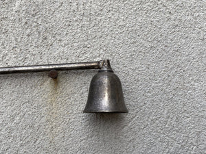 I Like Mike's Mid Century Modern Candle Snuffers Silver Plated Metal Candle Snuffer with Wood Handle 8" Reach