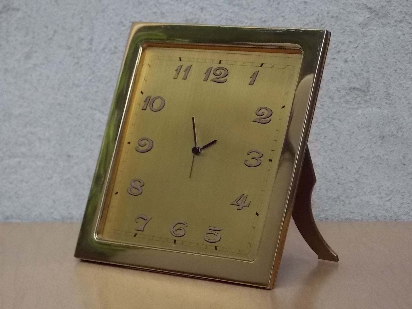 I Like Mike's Mid Century Modern Clock Ateliers Juvenia Brass Square Mantel Clock with Updated Movement & Hands