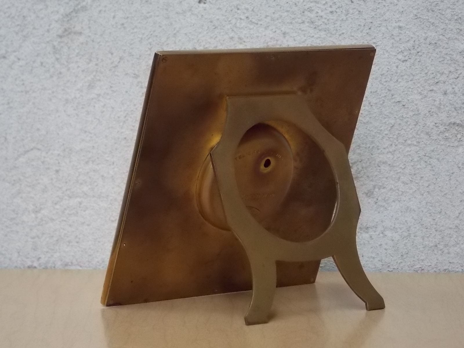 I Like Mike's Mid Century Modern Clock Ateliers Juvenia Brass Square Mantel Clock with Updated Movement & Hands