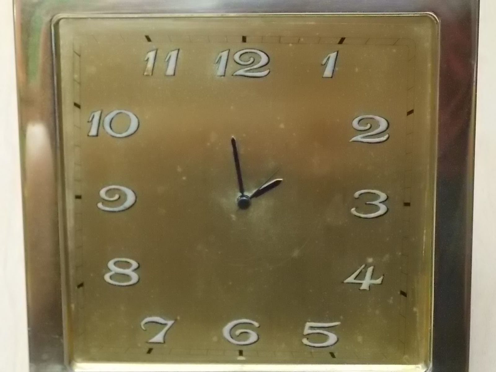 I Like Mike's Mid Century Modern Clock Ateliers Juvenia Brass Square Mantel Clock with Updated Movement & Hands
