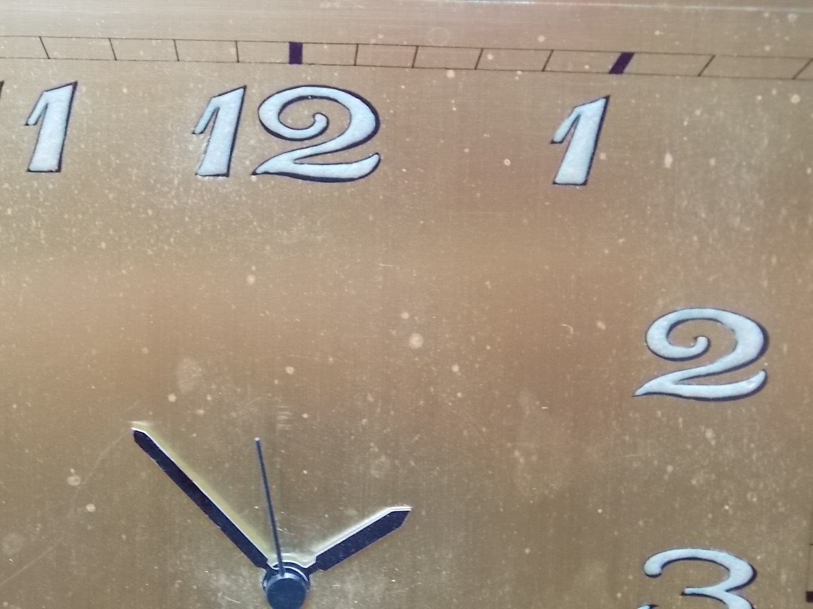 I Like Mike's Mid Century Modern Clock Ateliers Juvenia Brass Square Mantel Clock with Updated Movement & Hands