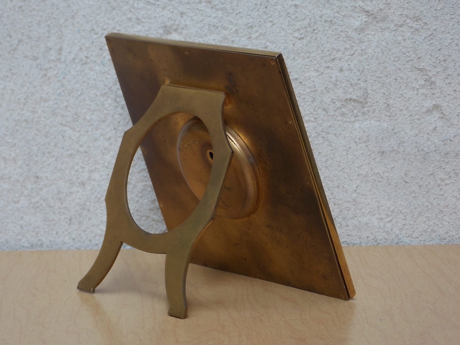 I Like Mike's Mid Century Modern Clock Ateliers Juvenia Brass Square Mantel Clock with Updated Movement & Hands
