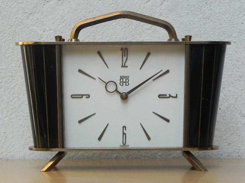 I Like Mike's Mid Century Modern Clock Bay Birks Solid Brass Chiming Mantel Clock