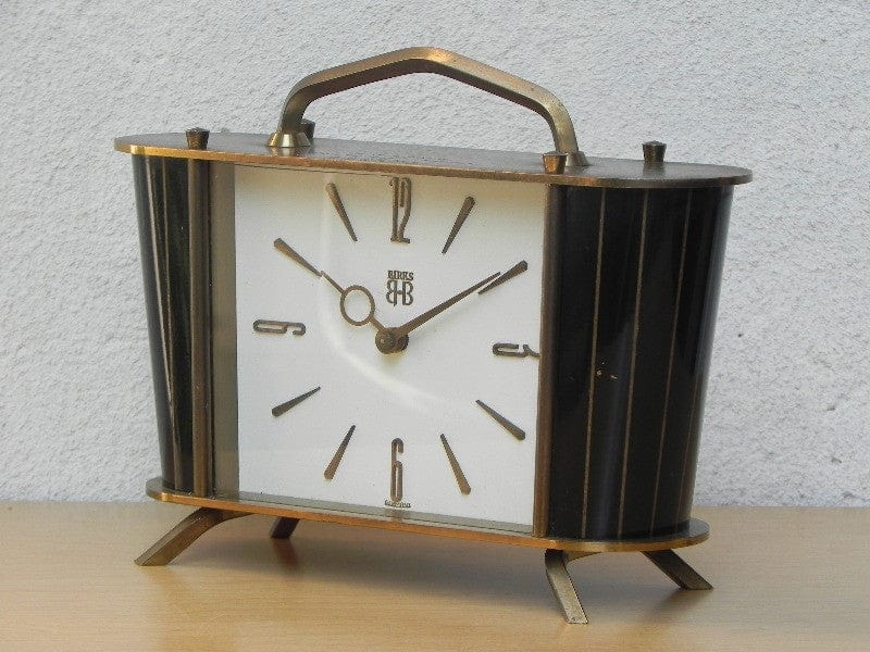 I Like Mike's Mid Century Modern Clock Bay Birks Solid Brass Chiming Mantel Clock