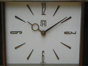 I Like Mike's Mid Century Modern Clock Bay Birks Solid Brass Chiming Mantel Clock