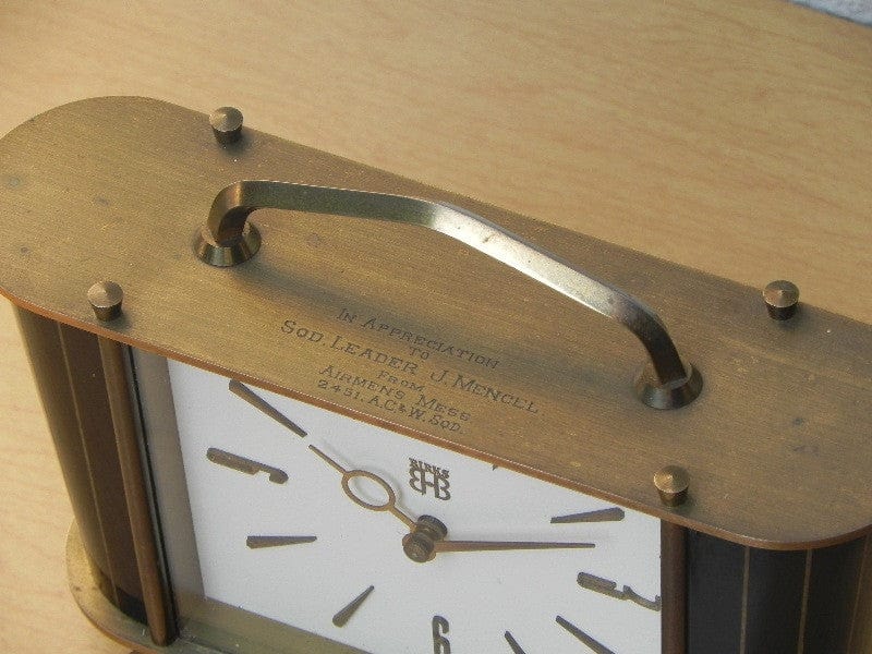 I Like Mike's Mid Century Modern Clock Bay Birks Solid Brass Chiming Mantel Clock