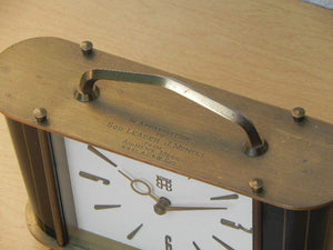 I Like Mike's Mid Century Modern Clock Bay Birks Solid Brass Chiming Mantel Clock