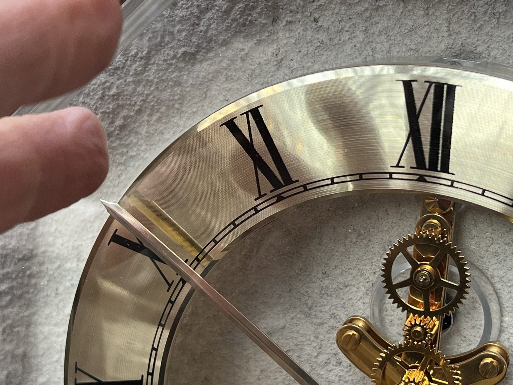 I Like Mike's Mid Century Modern Clock Elgin Oak Gold Floating Octagon Wall Clock