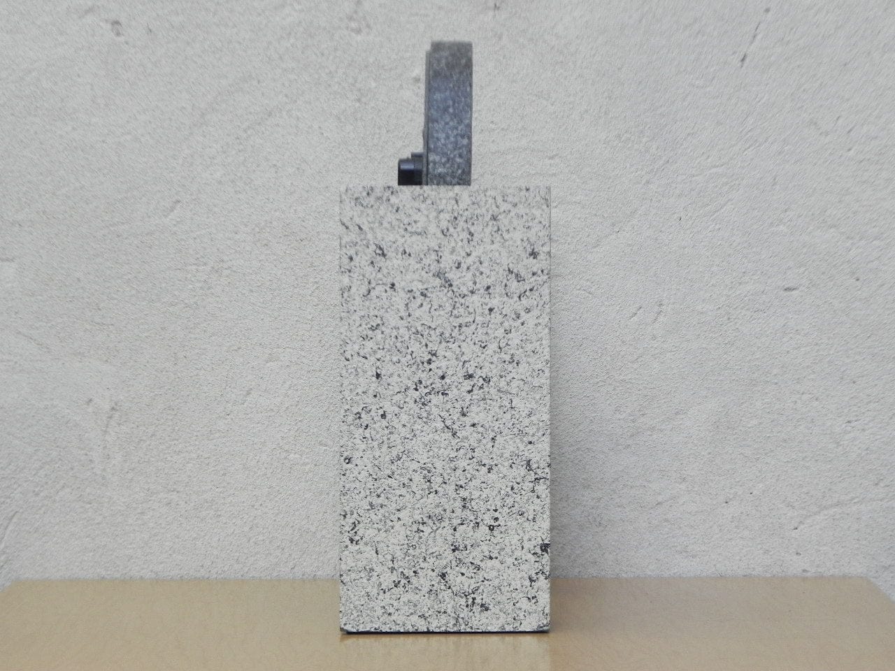 I Like Mike's Mid Century Modern Clock Empire Art Products Grey Faux Granite Mantle Clock, 1980s