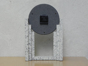I Like Mike's Mid Century Modern Clock Empire Art Products Grey Faux Granite Mantle Clock, 1980s