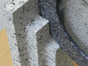I Like Mike's Mid Century Modern Clock Empire Art Products Grey Faux Granite Mantle Clock, 1980s