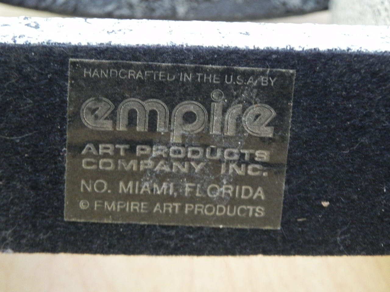 I Like Mike's Mid Century Modern Clock Empire Art Products Grey Faux Granite Mantle Clock, 1980s