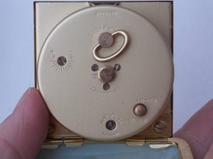 I Like Mike's Mid Century Modern Clock Green Seth Thomas West German Travel Clock, Wind Up