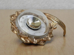 I Like Mike's Mid Century Modern Clock Honeywell Small Gold Flower Thermometer