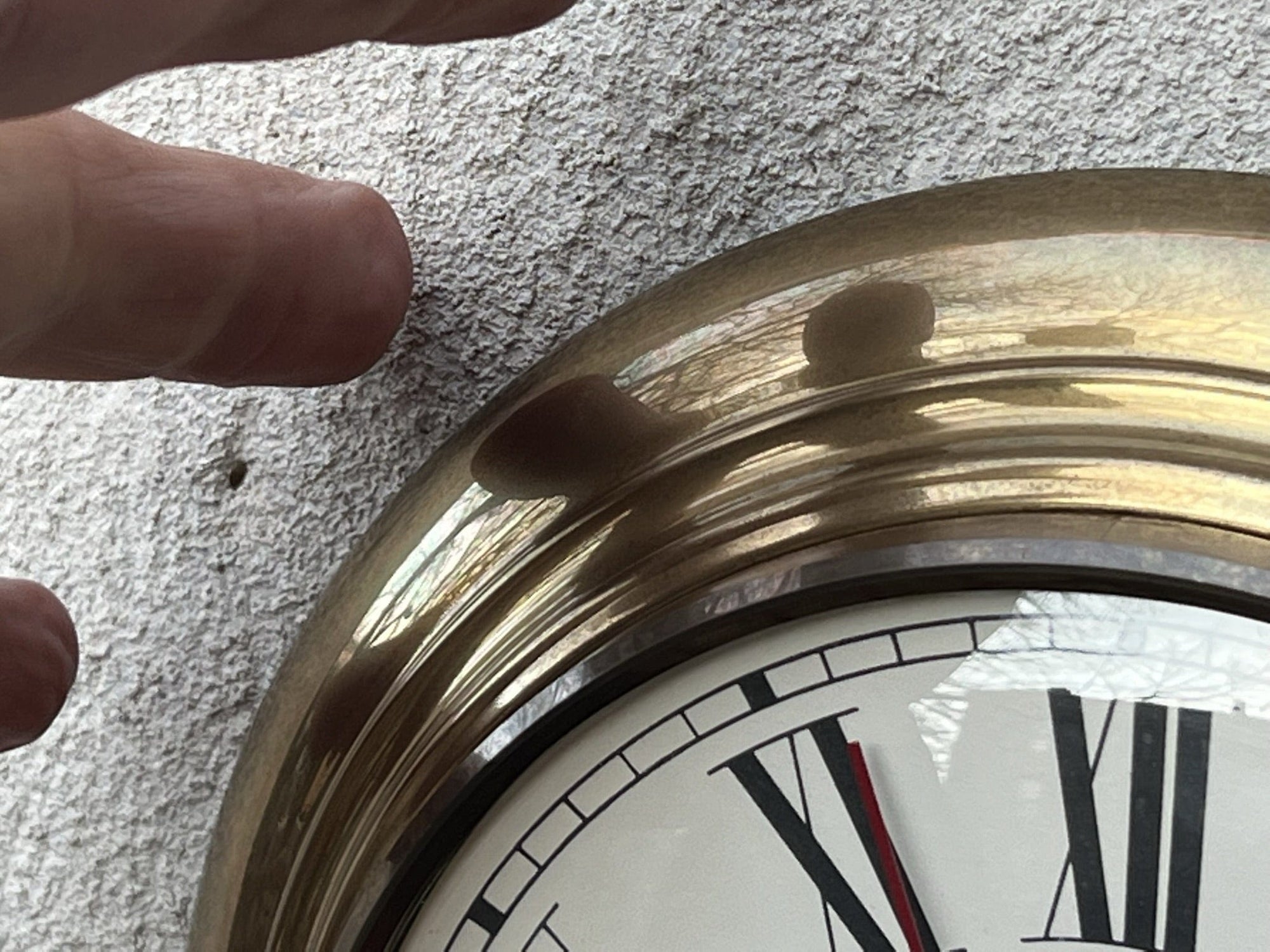 I Like Mike's Mid Century Modern Clock Howard Miller Small Round Brass Wall Clock, Battery Movement