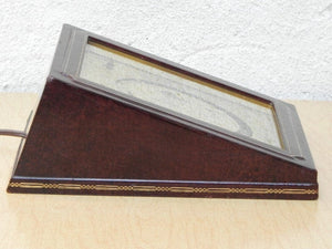 I Like Mike's Mid Century Modern Clock Kalex Large Gold World Desk Clock in Leather, from 1951