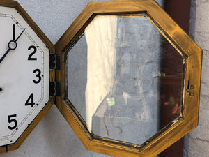 I Like Mike's Mid Century Modern Clock Large Ansonia Octagon Wall Clock, New Quartz Movement with Original Hands