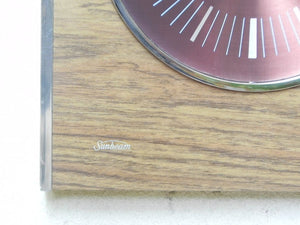 I Like Mike's Mid Century Modern Clock Large Mid-Century Modern Wooden Wall Clock with Chrome by Sunbeam