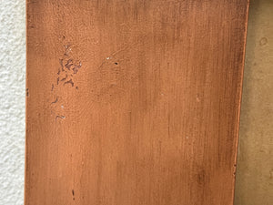 I Like Mike's Mid Century Modern Clock Large Palladio Hand Carved Wood Venetian Italian Wall Clock, with Sun and Chickens