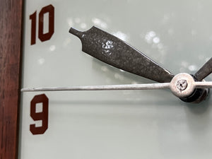 I Like Mike's Mid Century Modern Clock Large Square Wood Framed Light Up Good Year Clock, Circa 1930, Updated Quartz Movement