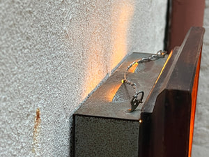 I Like Mike's Mid Century Modern Clock Large Square Wood Framed Light Up Good Year Clock, Circa 1930, Updated Quartz Movement