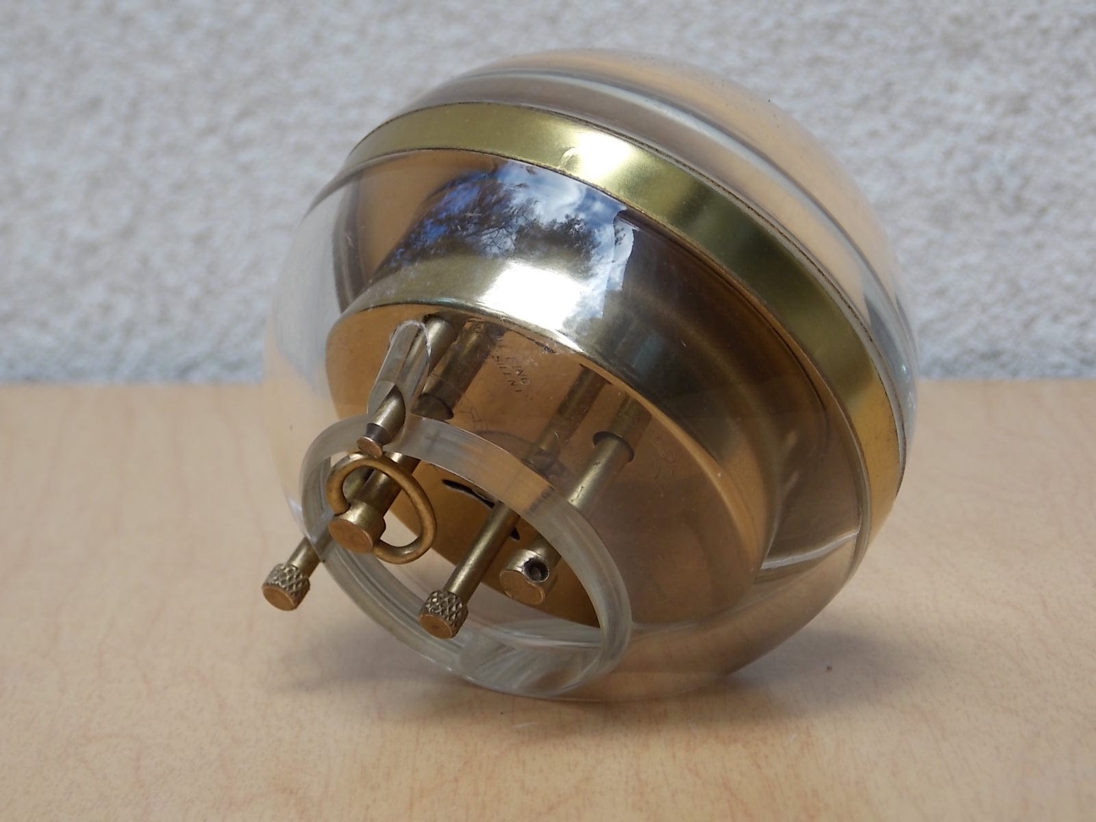 I Like Mike's Mid Century Modern Clock Linden Blackforest Round Bubble Alarm Clock