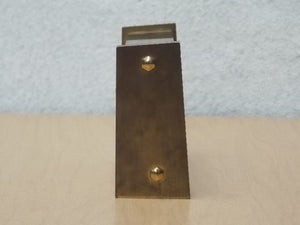 I Like Mike's Mid Century Modern Clock Mauthe Small Modern Brass Mantle Alarm Clock, German Made