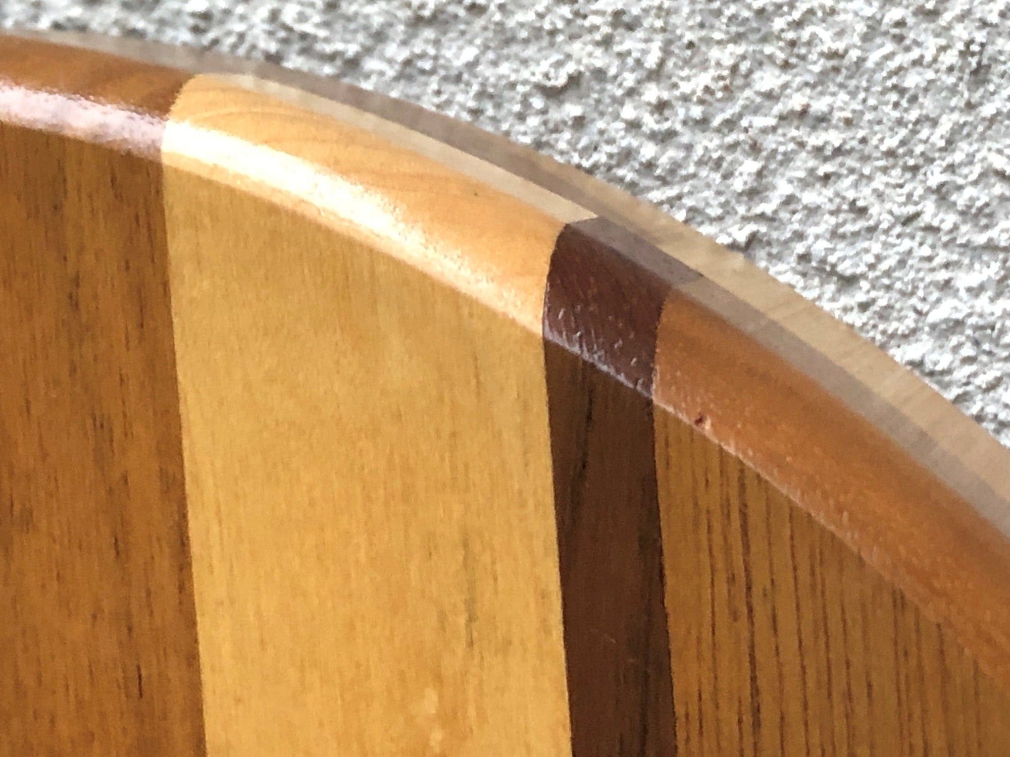 I Like Mike's Mid Century Modern Clock Modern Handcrafted Round Solid Wood Wall Clock, Inlayed Brass Markers, Quiet Quartz Movement