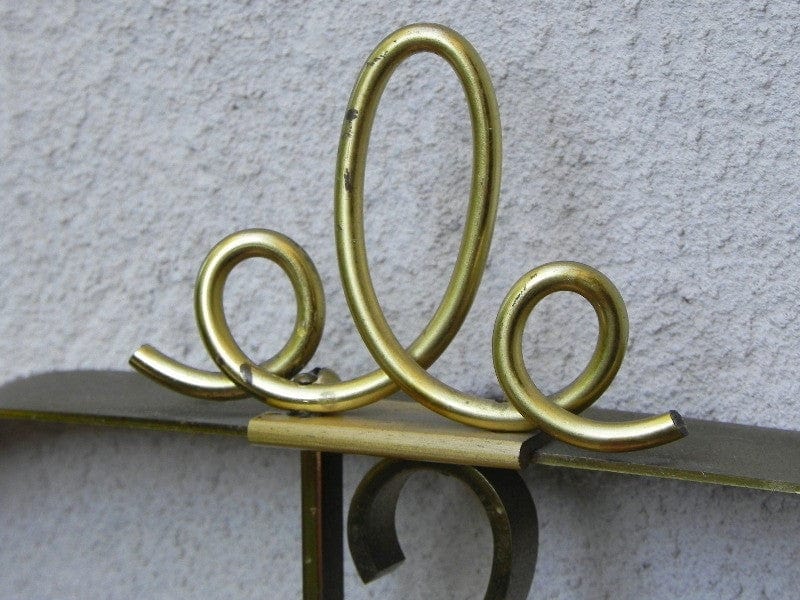 I Like Mike's Mid Century Modern Clock Phinney Walker Brass Wind Up Floating Wall Clock