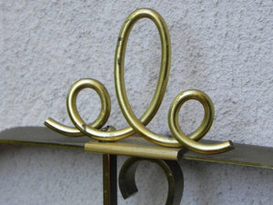 I Like Mike's Mid Century Modern Clock Phinney Walker Brass Wind Up Floating Wall Clock