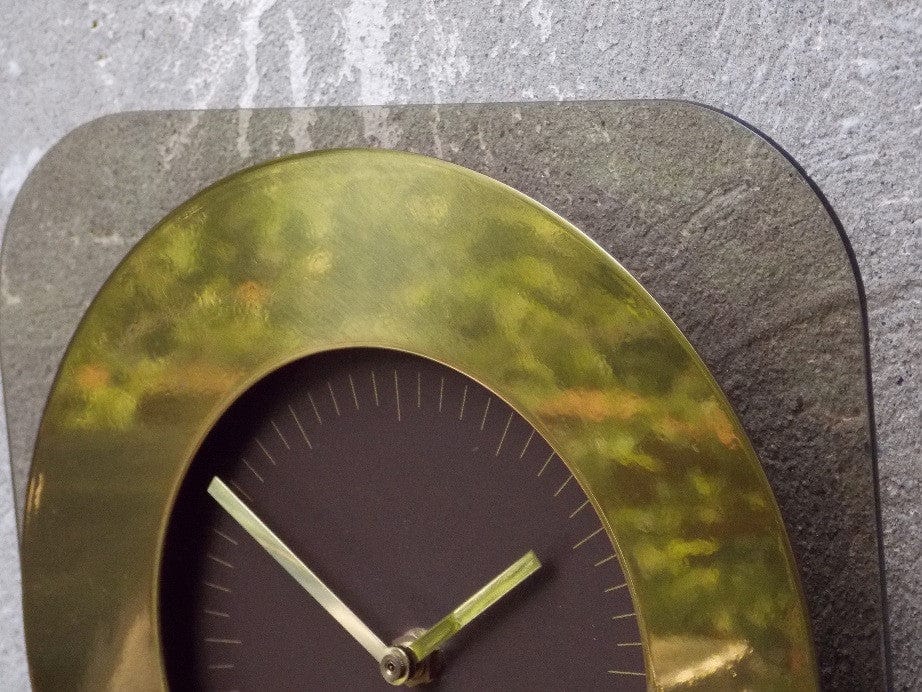 I Like Mike's Mid-Century Modern Clock Raymor Lucite & Brass Wall Clock Chronoquartz