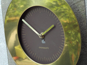 I Like Mike's Mid-Century Modern Clock Raymor Lucite & Brass Wall Clock Chronoquartz