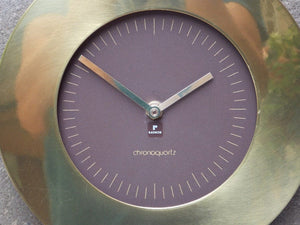 I Like Mike's Mid-Century Modern Clock Raymor Lucite & Brass Wall Clock Chronoquartz