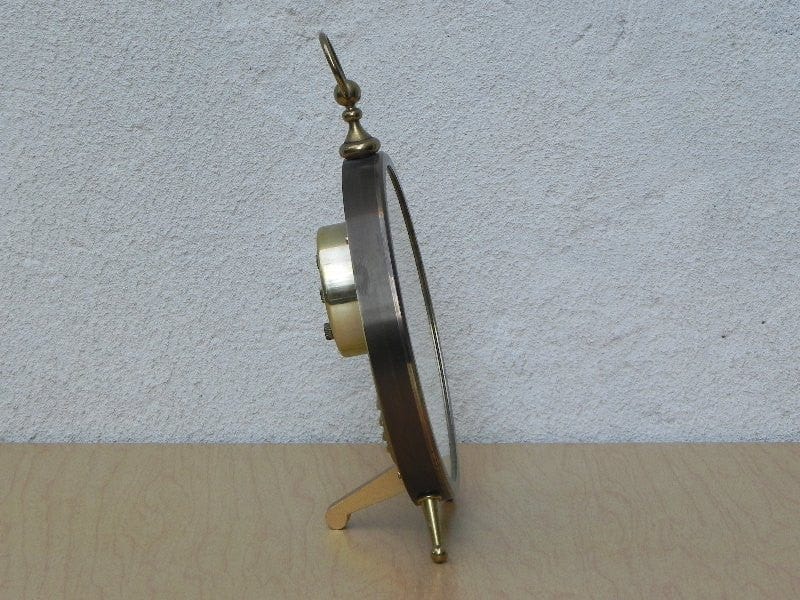 I Like Mike's Mid Century Modern Clock Rhythm Round Alarm Clock Weather Station
