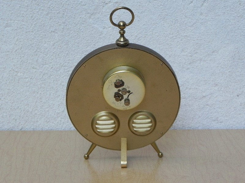 I Like Mike's Mid Century Modern Clock Rhythm Round Alarm Clock Weather Station