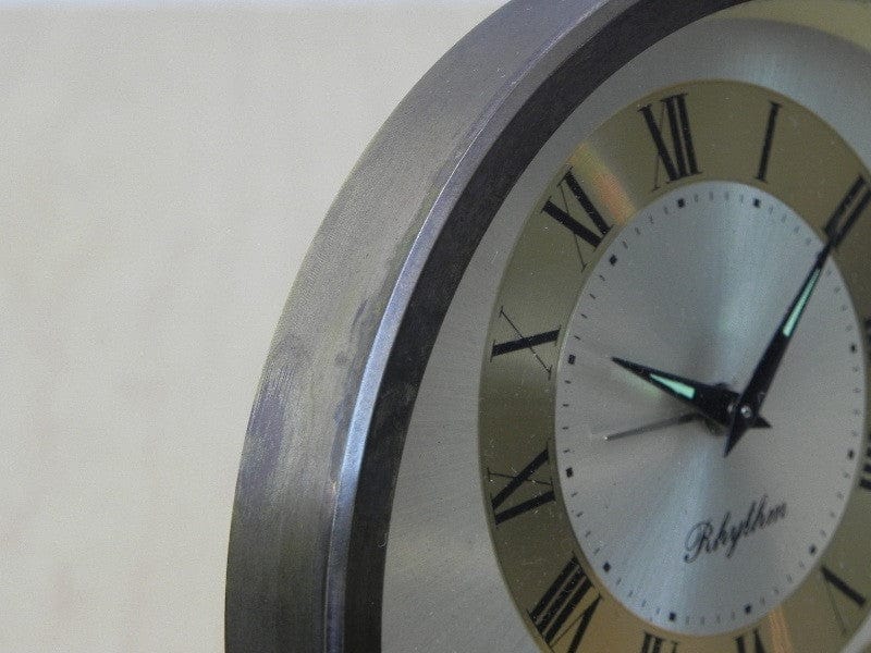 I Like Mike's Mid Century Modern Clock Rhythm Round Alarm Clock Weather Station