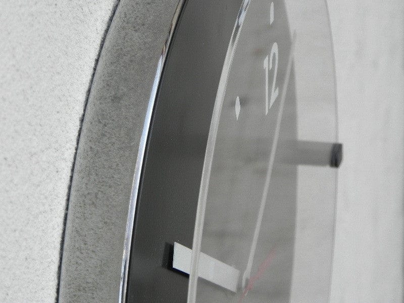 I Like Mike's Mid Century Modern Clock Round Black & White Modern Wall Clock by Peter Pepper Products