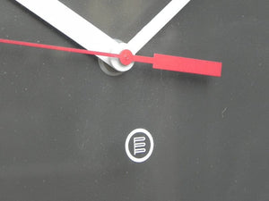 I Like Mike's Mid Century Modern Clock Round Black & White Modern Wall Clock by Peter Pepper Products