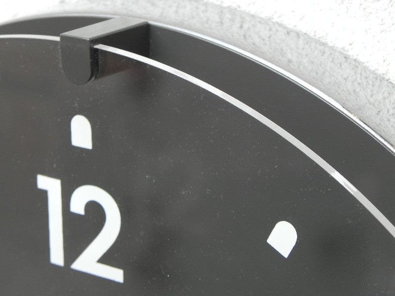 I Like Mike's Mid Century Modern Clock Round Black & White Modern Wall Clock by Peter Pepper Products