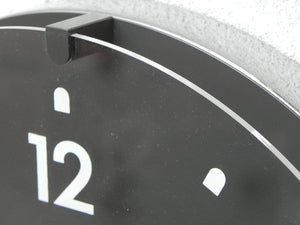 I Like Mike's Mid Century Modern Clock Round Black & White Modern Wall Clock by Peter Pepper Products