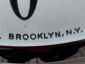 I Like Mike's Mid Century Modern Clock Round White Chrome Electric Wall Clock by United Clocks