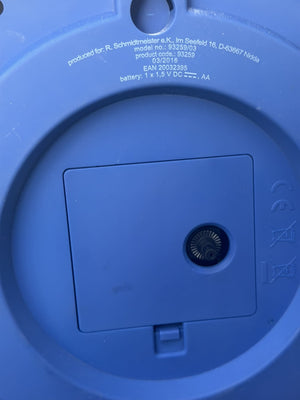 I Like Mike's Mid Century Modern Clock Royal Blue Watch Wall Clock with Sweep Second Hand