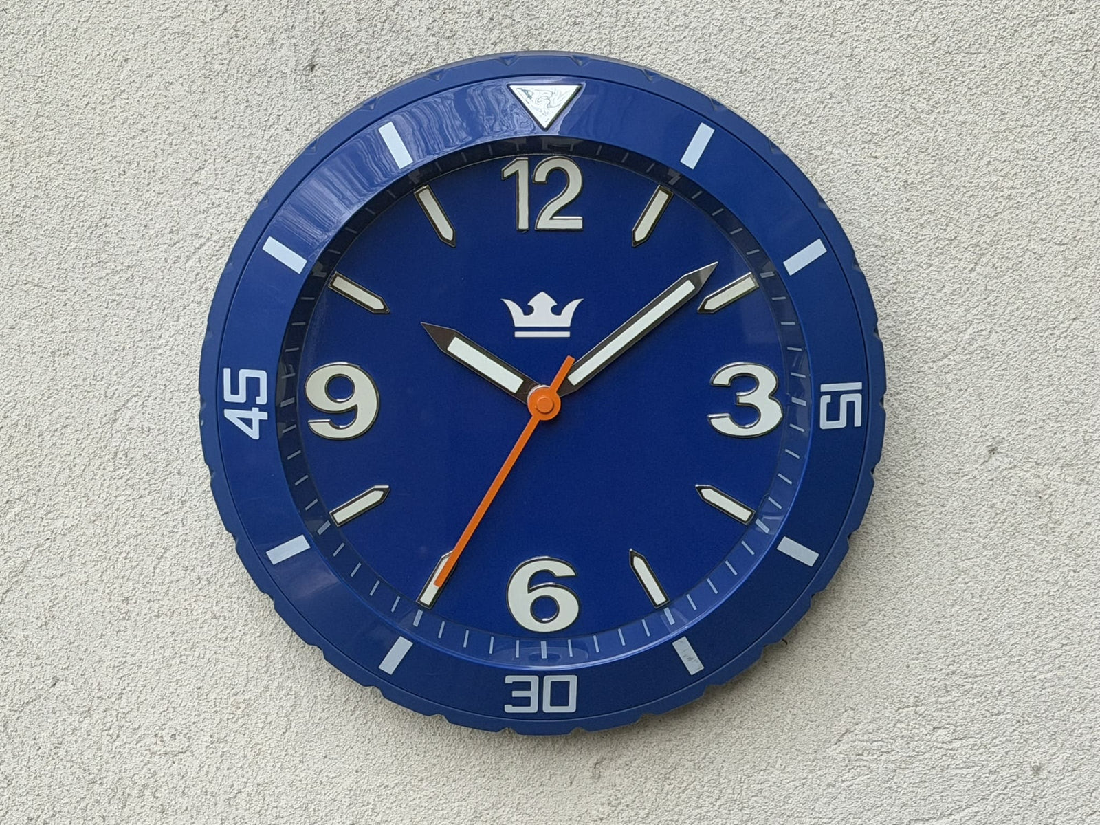 I Like Mike's Mid Century Modern Clock Royal Blue Watch Wall Clock with Sweep Second Hand