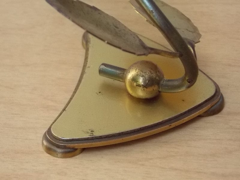 I Like Mike's Mid Century Modern Clock Sheffield Blue Enameled Flower Wind Up Alarm Clock